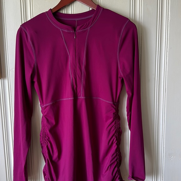 Athleta Tops - Athleta Long Sleeve 1/4 Zip in Wine Size M